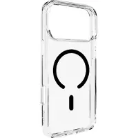 SBS Lite Mag TPU+PC-etui for iPhone 17 Pro Max - gjennomsiktig med svart ring, MagSafe-kompatibel