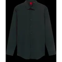 HUGO for man. 50289499 Kenno Slim Fit Shirt Black (44), Casual, Party, Cotton, Long sleeve