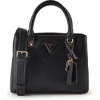 GUESS for woman. HWZG9672050 Black Noelle saffiano handbag (OSFA), Casual, Polyurethane