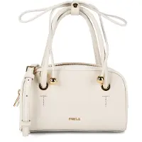 Furla for woman. WE00915-BX4573 Off-white Poppy Mini Dome Leather Bag (OSFA), Casual, Classic