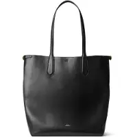 Ralph Lauren for woman. 428962757002 Black elongated Bellport leather tote bag (OSFA), Casual