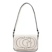 GUESS for woman. HWNG9740190 White Ruby flap shoulder bag (OSFA), Casual, Polyurethane