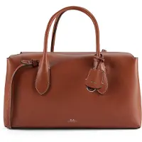 Ralph Lauren for woman. 428977211001 Brown leather Bellport satchel bag (OSFA), Casual