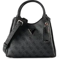 GUESS for woman. HWSG6974050 Small Meridian II carryall bag in dark grey (OSFA), Black, Casual, Polyurethane