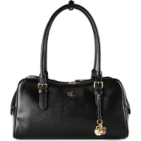 Ralph Lauren for woman. 431P06068002 Black leather Marcy satchel bag (OSFA), Casual