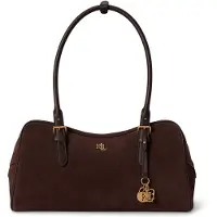 Ralph Lauren for woman. 431P15643004 Marcy large brown suede satchel bag (OSFA), Casual, Classic