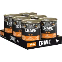 Crave Adult våtfôr 6 x 400 g - Kylling og kalkun