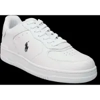 Ralph Lauren for man. 809891791009 Smooth leather trainers white (47), Flat, Laces, Casual