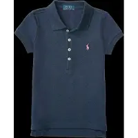 Ralph Lauren for girl. 312573242008 Navy stretch pique polo shirt (5años= 109/116cm), Casual, Cotton, Short sleeve, children's fashion