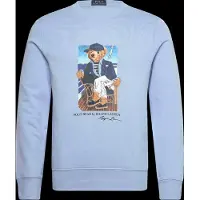 Ralph Lauren for man. 710B18538001 Fleece sweatshirt with blue Polo Bear (S), Casual, Cotton, Long sleeve
