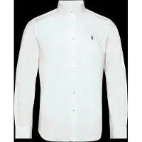Ralph Lauren for woman. 211891376001 Slim Fit cotton shirt white (46), Casual, Classic, Long sleeve