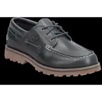 Timberland unisex for kids. TB0A2K8QEP81 Authentic Navy Leather Boat Shoes (36), Flat, Laces, Casual, children's fashion