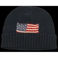 Ralph Lauren unisex. 323980672001 Navy combed cotton cap with flag (S/M), Casual