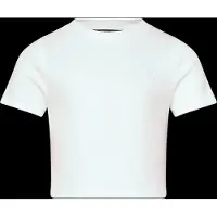 Ralph Lauren for girl. 313A96144001 Square ribbed T-shirt white ((S) 7años= 130/134cm), Casual, Cotton, Short sleeve, children's fashio