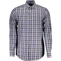 Gant Indigo Check Skjorte Med Lange Ermer
