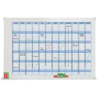 Nobo Performance - Planleggingstavle med tørrvisking - ukentlig - 900 x 600 mm - 24 rekker 7 kolonner - magnetisk