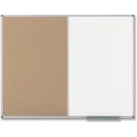 Nobo Elipse Classic - Kombotavle: whiteboard, oppslagstavle - veggmonterbar - 1200 x 900 mm - kork, stål - hvit, kork