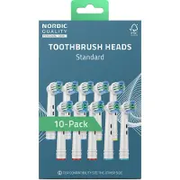 Nordic Quality Tannbørstehode for Oral-B 10-pakning
