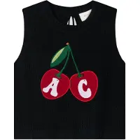 Another Cotton Lab Apple Wmn Knit Vest Strikket genser svart