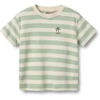 Wheat T-skjorte - Liam - Mint Stripe - - 6 år (116) - T-skjorte