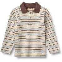 Wheat Poloskjorte - Fred - Multi Blue Stripe - - 10 år (140) - Polo