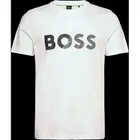 BOSS for man. 50530990 Tape Logo T-shirt white (L), Casual, Cotton, Short sleeve