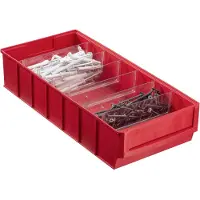 Allit ProfiPlus ShelfBox 400B, Lager boks, Rød, Rektangulær, Polypropylen (PP), Monokromatisk, Universell