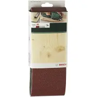 Bosch 3-delers slipebånd-sett for båndsliper, rød kvalitet G= 80