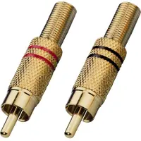 Monacor T-708GLC, RCA plug, Metall, Gull