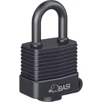 Defort Basi 6150-3000 hengelås 39 mm ulike farger sort nøkkellås