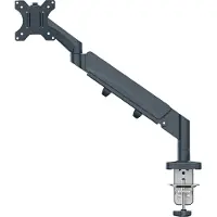 Leitz Ergo - Monteringssett (spring-assisted single arm) - for LCD-skjerm - space saving - metall - mørk grå - skjermstørrelse: 17-32