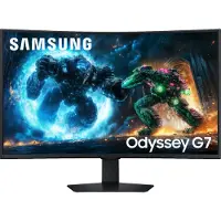 Samsung Odyssey G7 S37FG756EU - G75F Series - LED-skjerm - gaming - kurvet - 37 - 3840 x 2160 4K UHD (2160p) @ 165 Hz - VA - 350 cd/m² - 3000:1 - DisplayHDR 600 - 1 ms - 2xHDMI, DisplayPort - svart