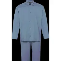 BOSS for man. 50535788 Two piece blue poplin pyjamas (M), Homewear, Cotton, Long sleeve