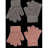 CeLaVi Hansker - Ull/Nylon - 2-pack - Mistey Rose/Grå Melert - - 7-12 år (122-152) - Handsker