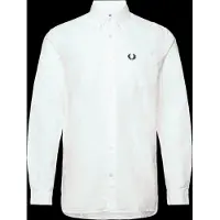 Fred perry for man. M5516 White Oxford Shirt (L), Casual, Cotton, Classic, Long sleeve
