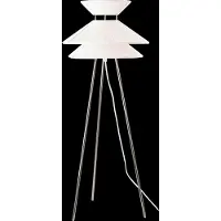 Frandsen Gulvlampe Kiku, metall, lin, hvit, høyde 90 cm