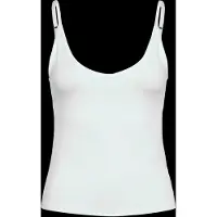 Gina Tricot  - Soft strap yoga singlet - Singleter - Hvit - L - Dame
