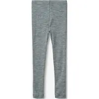 Wheat Leggings - Ull - Agi - Melange Grey - - 6 år (116) - Leggings - Ull
