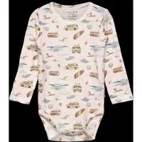 Hust and Claire Body I/e - HCBuster - Ivory m. Trykk - - 1 år (80) - Langermet Body