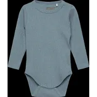 Huttelihut Body I/e - Rib - Modal/Bomull - Motvind Blue - - 56 - Langermet Body