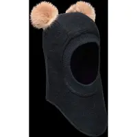 Huttelihut Balaclava - Ull/Bomull - 2-lags - BIG Bear - Dark Na - - 1-2 år (80-92) - Balaclava - dobbel