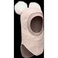 Huttelihut Balaclava - Ull/Bomull - 2-lags - BIG Bear - Sand Meg - - 0-1 år (50-80) - Balaclava - dobbel