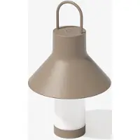 Loom Design LED-batteridrevet bordlampe Shadow Small, beige, IP65