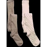 Minymo Strømpebukser - 2-pack - Rett og slett Taupe - - 104/110 - Strømpebukser