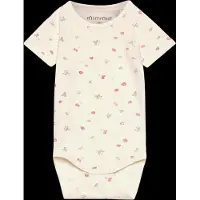 Minymo Body k/e - Viskose - Strawberry Ice m. Mansikka - - 1 år (80) - Kortermet body