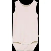 Minymo Body u/e - Bambus - Hvit - - 1 år (80) - Body uten ermer