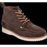 Ralph Lauren for man. 812945353002 Brown suede Ranger work boots (43), Flat, Laces, Casual