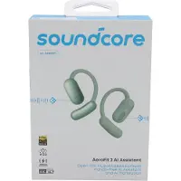 Soundcore AeroFit 2 AI Assistant - True wireless-hodetelefoner med mikrofon - åpent øre - over-øret-montering - Bluetooth - grønn