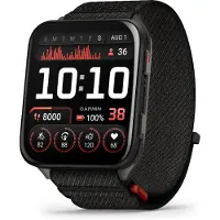 Garmin Venu X1 - Svart med skifer fiberforsterket titanium - sportsur med bånd - nylon - svart - display 2" - 32 GB - Bluetooth, Wi-Fi, ANT+ - 40 g