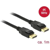 DeLOCK DisplayPort-kabel 1.2, DisplayPort hann til DisplayPort hann, 1 m
